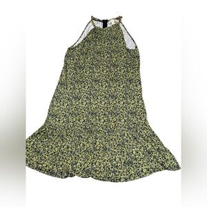 Michael Kors Halter Yellow and Blue Floral Dress